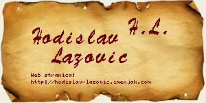 Hodislav Lazović vizit kartica